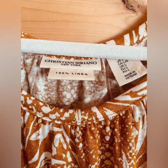 NWOT Christian Siriano Linen Top L - Picture 3 of 8